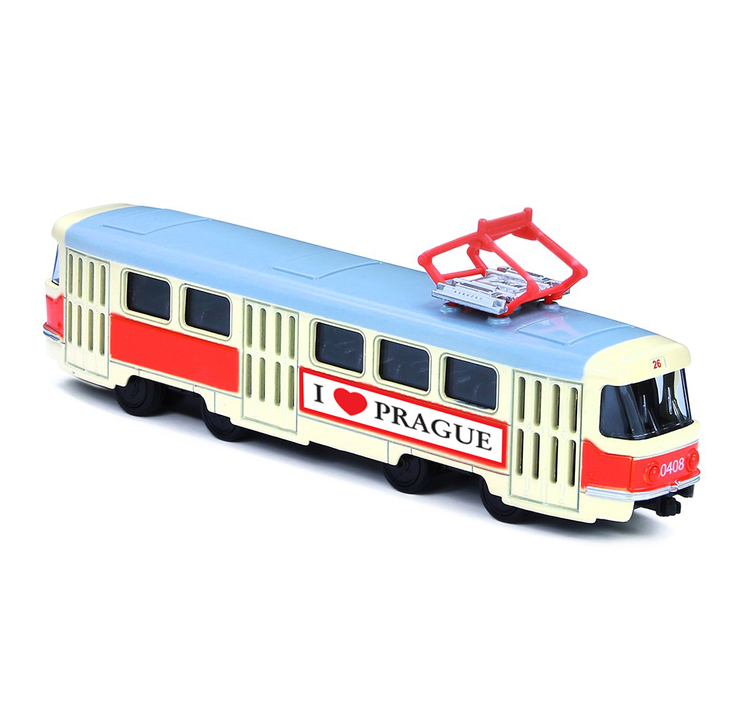 Rappa Kovová česká retro tramvaj 16 cm PRAGUE