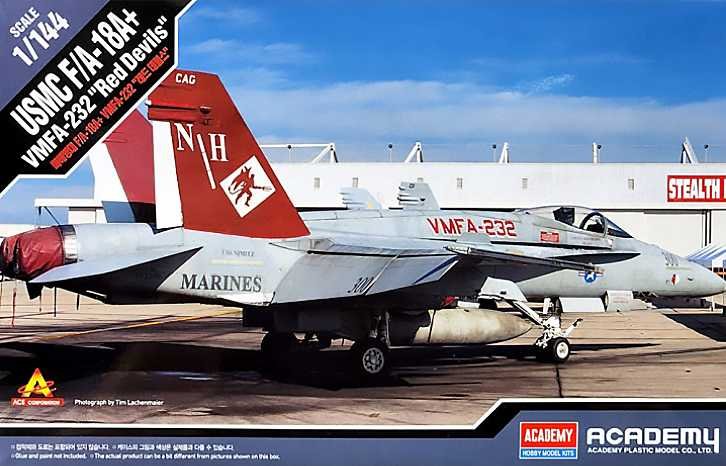 Academy Model Kit letadlo 12627 - USMC F/A-18A+ VMFA-232 "Red Devils" (1:144)