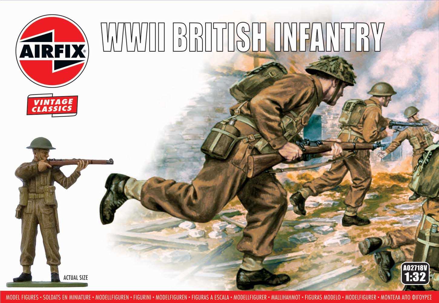 Airfix Classic Kit VINTAGE figurky A02718V - WWII British Infantry (1:32)