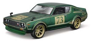 Maisto - 1973 Nissan Skyline 2000GT-R (KPGC 110),  zelený, Tokyo Mods, 1:24