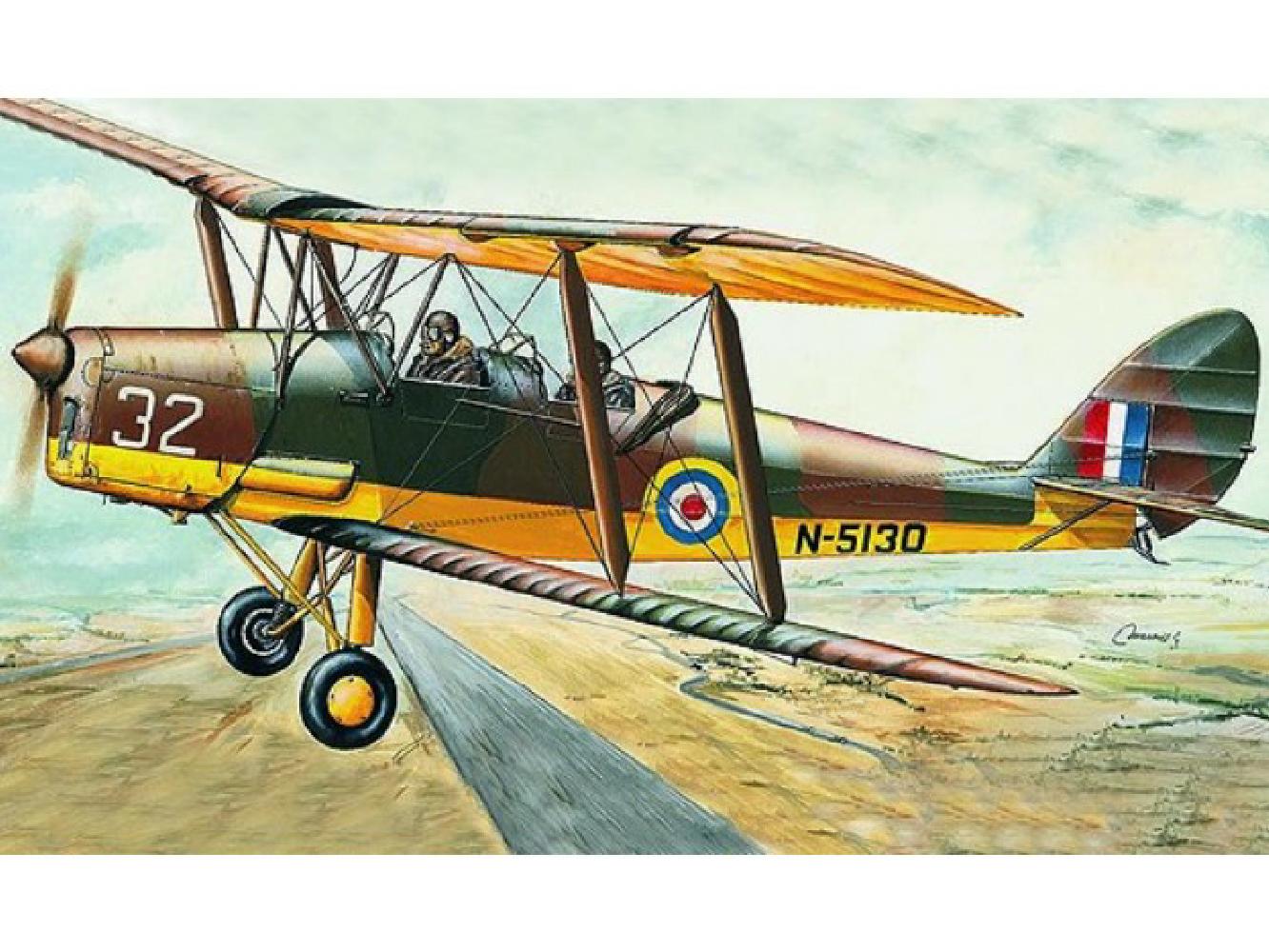 Směr Model D.H.82 Tiger Moth 15,4x19cm v krabici 31x13,5x3,5cm