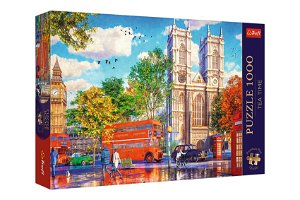 Trefl Puzzle Premium Plus - Čajový čas: Pohled na Londýn 1000 dílků 68,3x48cm v krabici 40x27x6cm