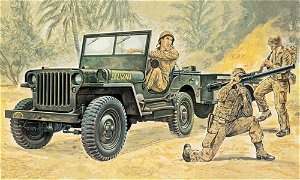 Italeri Model Kit military 0314 - Willys MB Jeep with Trailer (1:35)