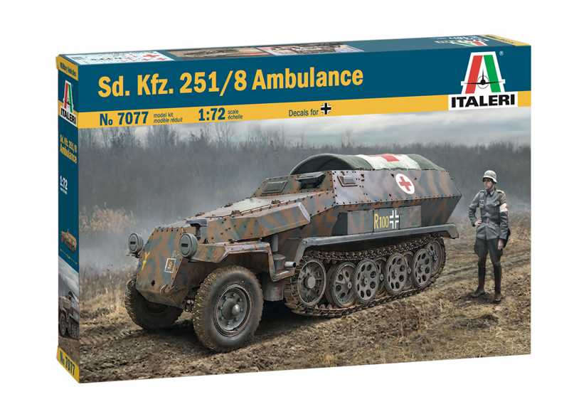 Italeri Model Kit military 7077 - Sd.Kfz. 251/8 Ambulance (1:72)