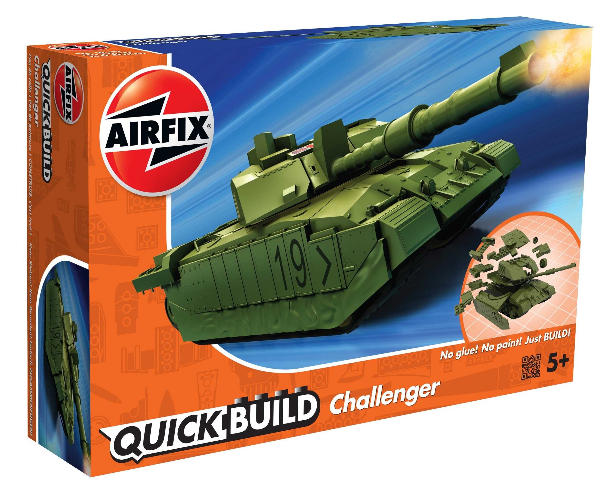 Airfix Quick Build tank J6022 - Challenger Tank - zelená