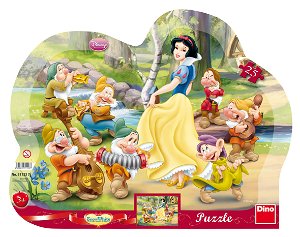 Dino dětské puzzle Disney WD Sněhurka 25D kontura