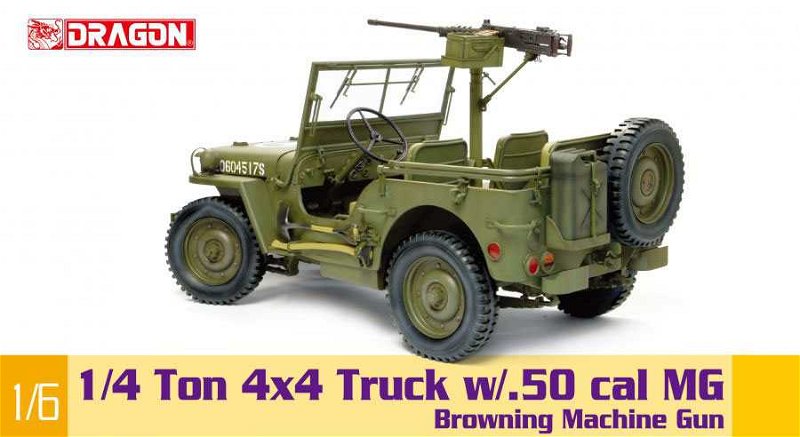 Dragon Model Kit military 75052 - 1/4-Ton 4x4 Truck w/M2 .50-cal Machine Gun (1:6)
