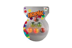 Teddies Hopík/míček 3cm 6ks duhový na kartě