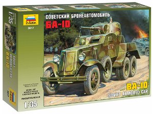 Zvezda Model Kit military 3617 - Soviet Armored Car BA-10 (1:35)