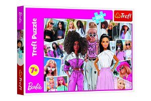Trefl Puzzle Ve světě Barbie 200 dílků 48x34cm v krabici 33x23x4cm