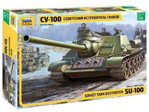 Zvezda Model Kit tank 3688 - Soviet S.P.Gun SU-100 (new molds) (1:35)