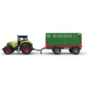 Rappa Traktor plastový se zvukem a světlem s vlečkou na seno