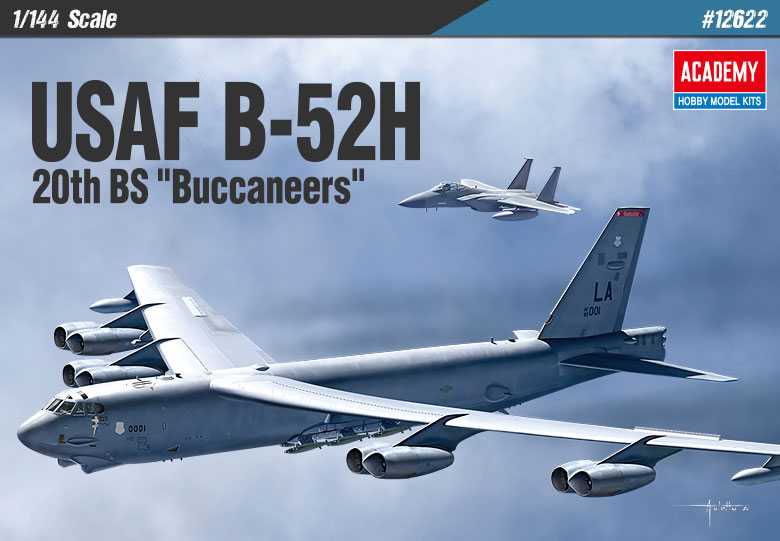 Academy Model Kit letadlo 12622 - USAF B-52H 20th BS "Buccaneers" (1:144)