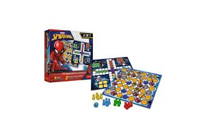 Trefl Soubor her 2v1 Člověče, nezlob se, Hadi a žebříky Spider-Man v krabici 25x25x5,5cm
