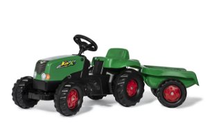 ROLLYTOYS 13265 Šlapací traktor Rolly Kid s vlečkou - zeleno-červený