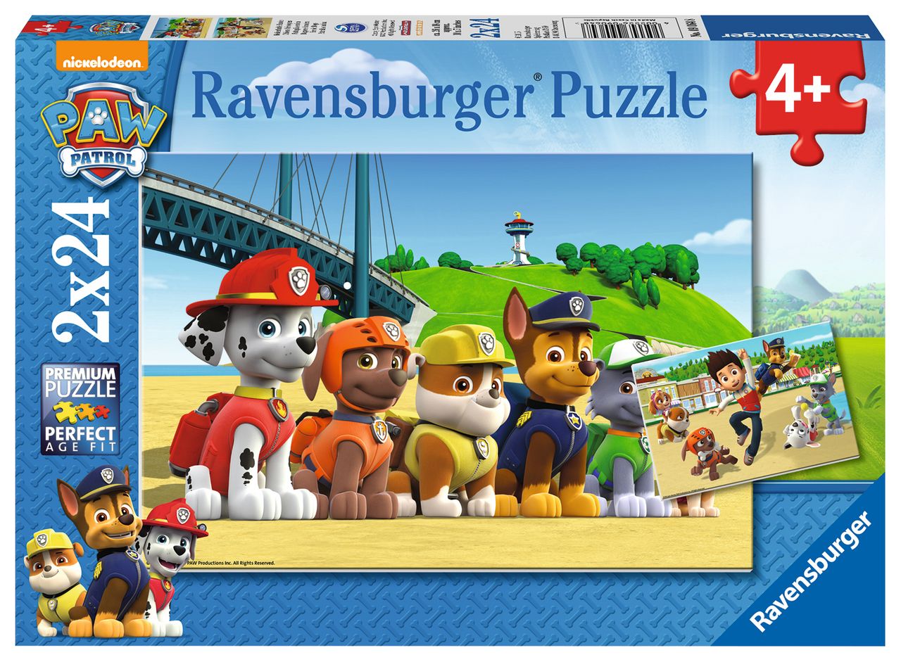 Ravensburger puzzle Tlapková Patrola: Stateční psi 2x24 dílků