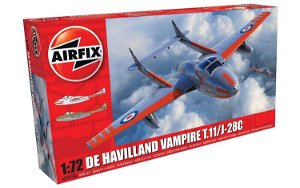 Airfix Classic Kit letadlo A02058A - deHavilland Vampire T.11 / J-28C (1:72)