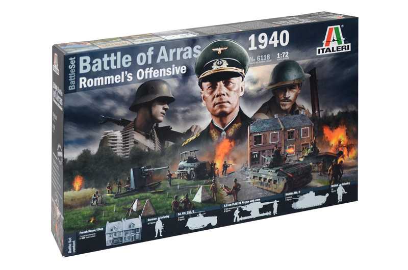 Italeri Model Kit diorama 6118 - WWII BATTLESET - Battle of Arras 1940 - Rommel's Offensive (1:72)
