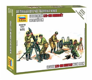 Zvezda Wargames (WWII) figurky 6147 - Soviet 120mm Mortar w/Crew (1:72)