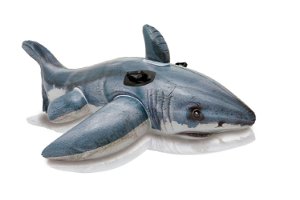 Intex Lehátko žralok bílý s úchyty nafukovací 173x107cm