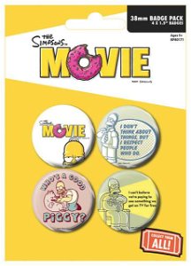 Placka set - The Simpsons Movie - 4x38mm