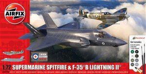 Airfix Gift Set letadlo A50190 - 'Then and Now' Spitfire Mk.Vc & F-35B Lightning II (1:72)