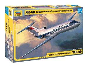 Zvezda Model kit letadlo 7030 - Yak-40 Regional Jet (1:144)