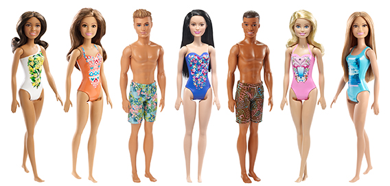 Mattel Barbie Mattel Barbie v plavkách různé druhy