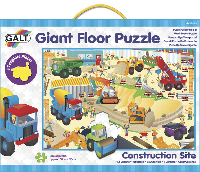 Galt Velké podlahové puzzle – na staveništi