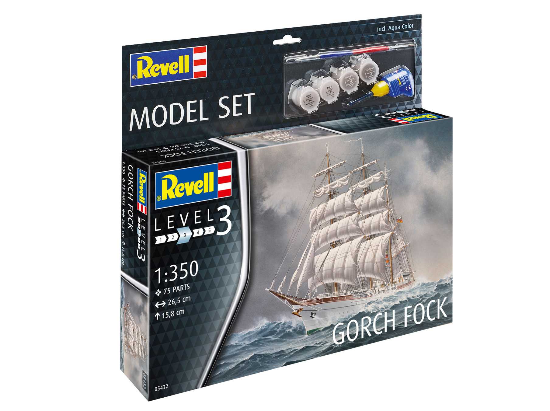 Revell ModelSet loď 65432 - Gorch Fock (1:350)