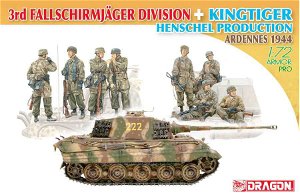 Dragon Model Kit tank 7400 - 3rd Fallschirmjäger Division + Kingtiger Henschel Turret (1:72)