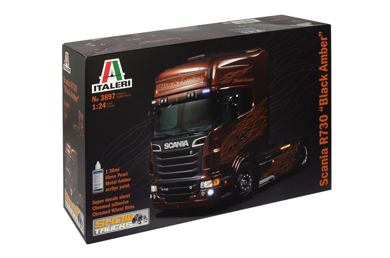 Italeri Model Kit truck 3897 - SCANIA R BLACK AMBER (1:24)