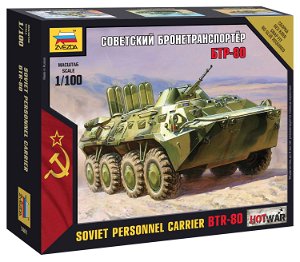 Zvezda Wargames (HW) military 7401 - BTR-80 (1:100)