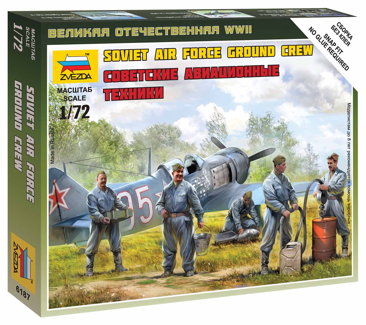 Zvezda Wargames (WWII) figurky 6187 - Soviet airforce ground crew (1:72)
