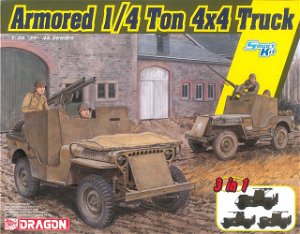 Dragon Model Kit military 6727 - Armored 1/4-Ton 4x4 Truck 3v1 (1:35)