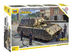 Zvezda Model Kit tank 5073 - Pz.Kpfw.VII "Maus" (Snap Fit)(1:72)