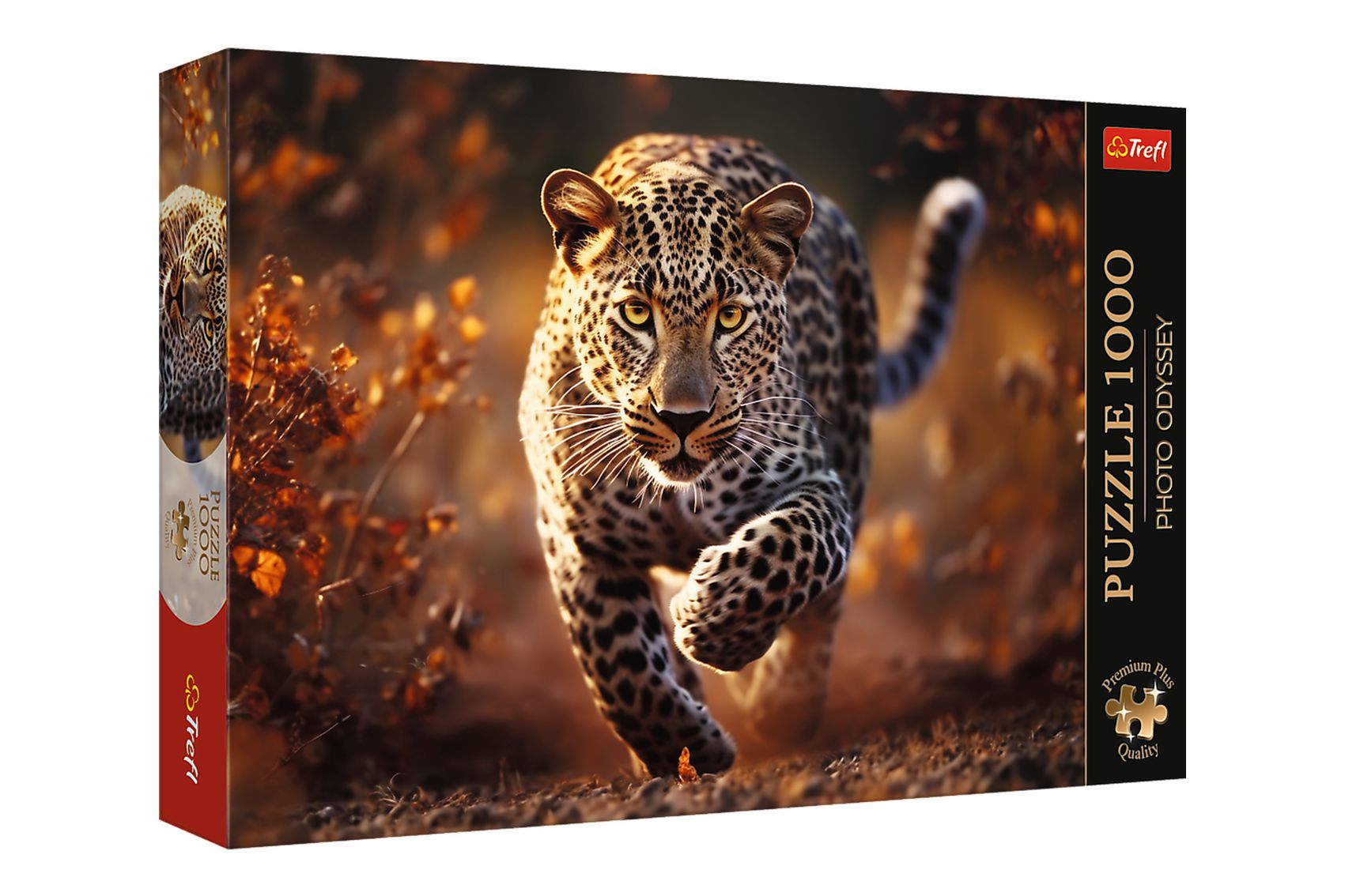 Puzzle Premium Plus - Photo Odyssey: Divoký leopard 1000 dílků 68,3x48cm v krabici 40x27x6cm