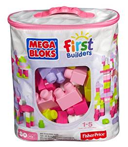 Mattel Mega Bloks First Builders PYTEL KOSTEK (80) růžový