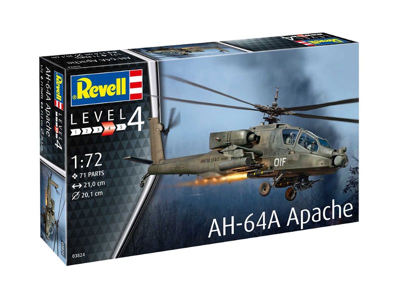 Revell Plastic ModelKit vrtulník 03824 - AH-64A Apache (1:72)