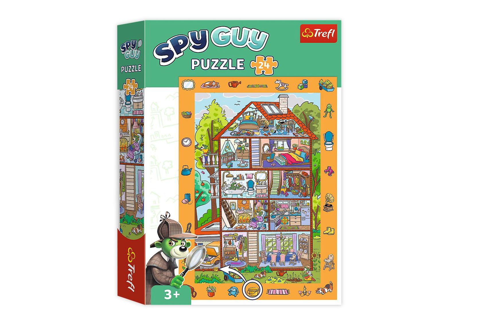 Trefl Puzzle Spy Guy - V domě 13,4x18,9cm 24 dílků v krabici 23x33x6cm