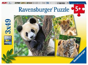 Ravensburger Panda, tygr a lev 3x49 dílků