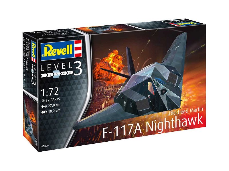 Revell Plastic ModelKit letadlo 03899 - Lockheed Martin F-117A Nighthawk Stealth Fighter (1:72)