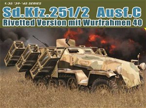Dragon Model Kit tank 6966 - Sd.Kfz.251 Ausf.C RIVETTED VERSION with WURFRAHMEN 40 (1:35)