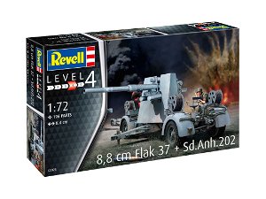 Revell Plastic ModelKit military 03325 - 8,8 cm Flak 37 + Sd.Anh.202 (1:72)