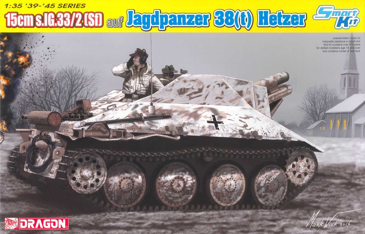 Dragon Modelkit tank 6489 - 15cm s.IG.33/2(Sf) auf Jagdpanzer 38(t) Hetzer (Smart Kit) 1:35
