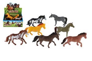 Teddies Kůň plast 13-15cm mix barev