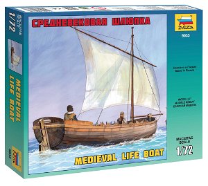 Zvezda Model Kit loď 9033 - Medieval Life Boat (1:72)