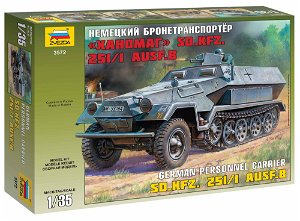Zvezda Model Kit military 3572 - Hanomag Sd.Kfz.251/1 Ausf.B (1:35)