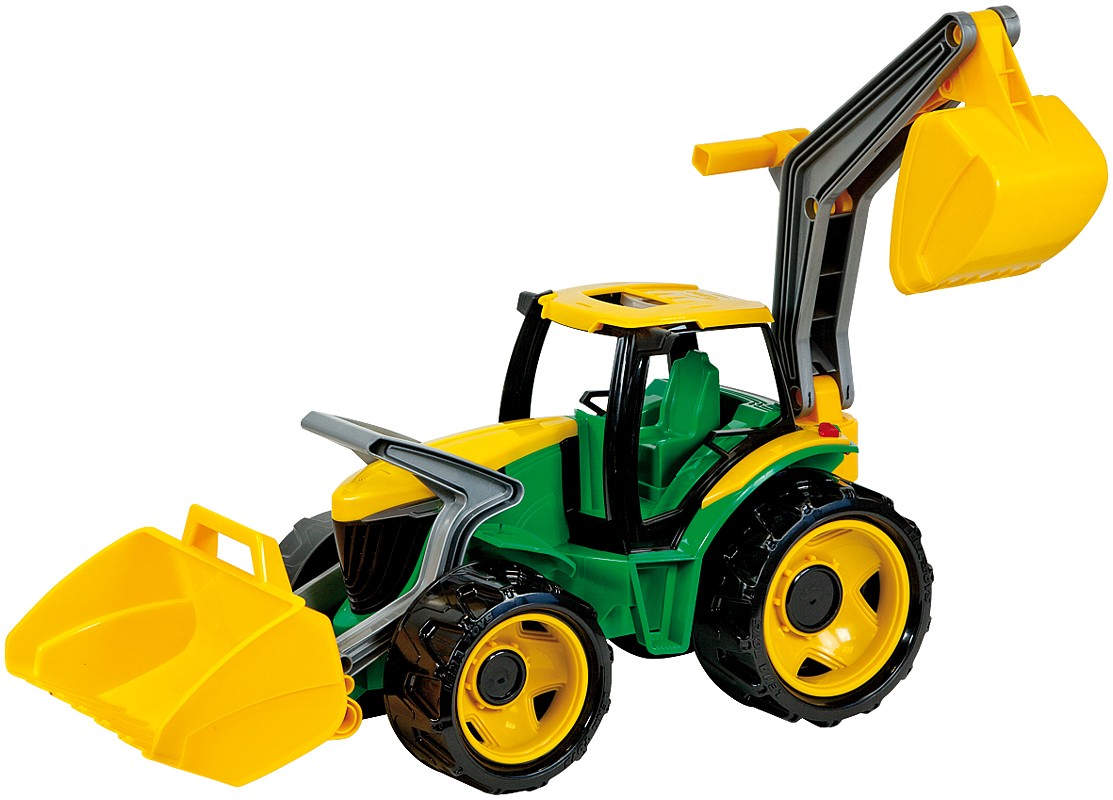 Lena Traktor se lžící a bagrem zeleno žlutý