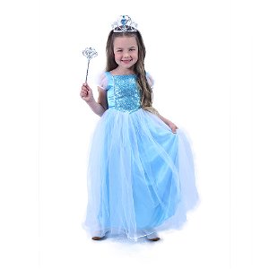 Rappa Dětský kostým modrá princezna (S)